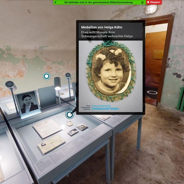Screenshot einer Onlineführung Screenshot einer Onlineführung